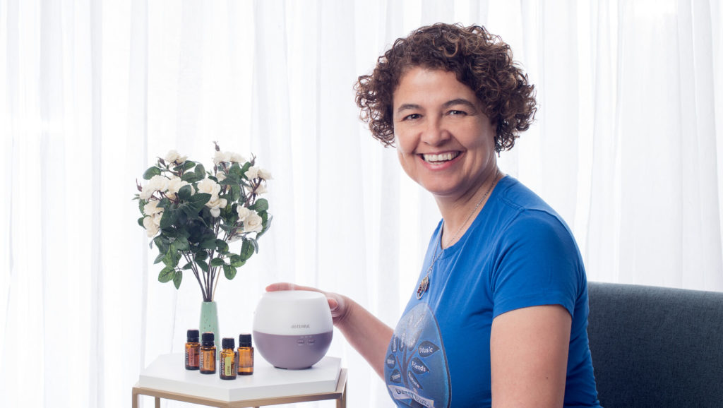 happy client using Do Terra essential oils